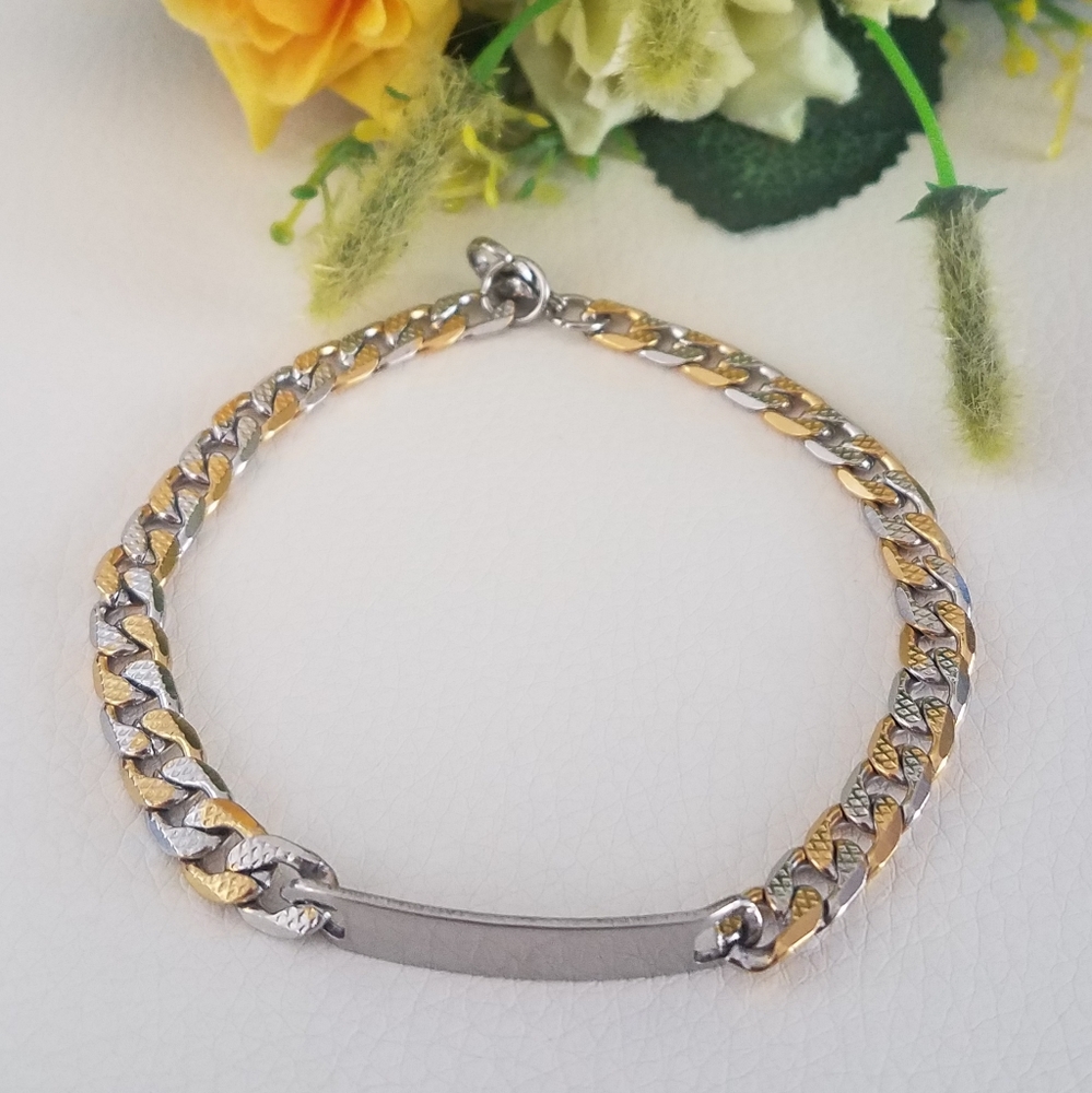 Stainless Steel Gold Silver Bracelet